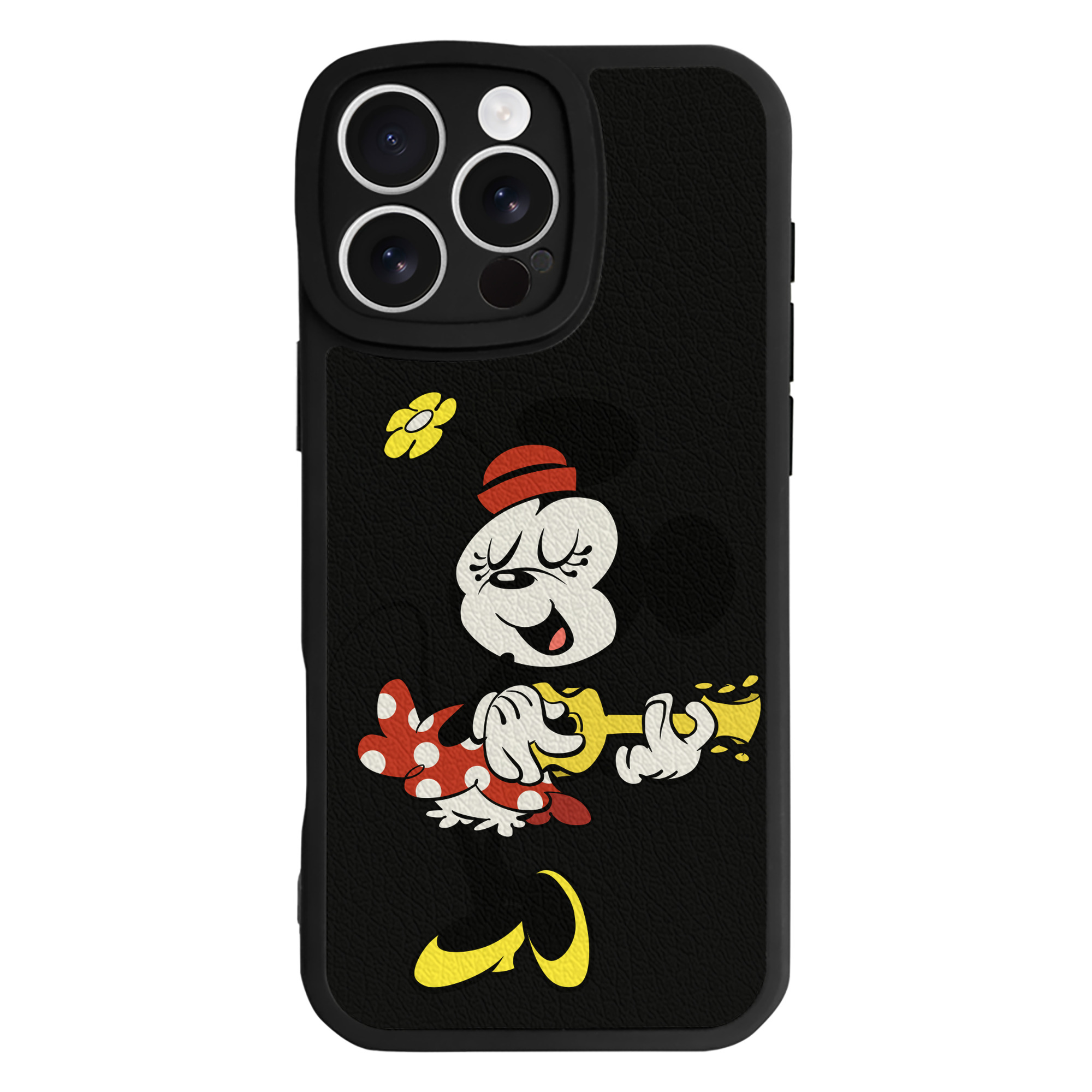 （画像用） ミッキーマウス Mickey Mouse 【iPhone 16シリーズ対応】シリコンスマホケース（レザー調） 材質：シリコン